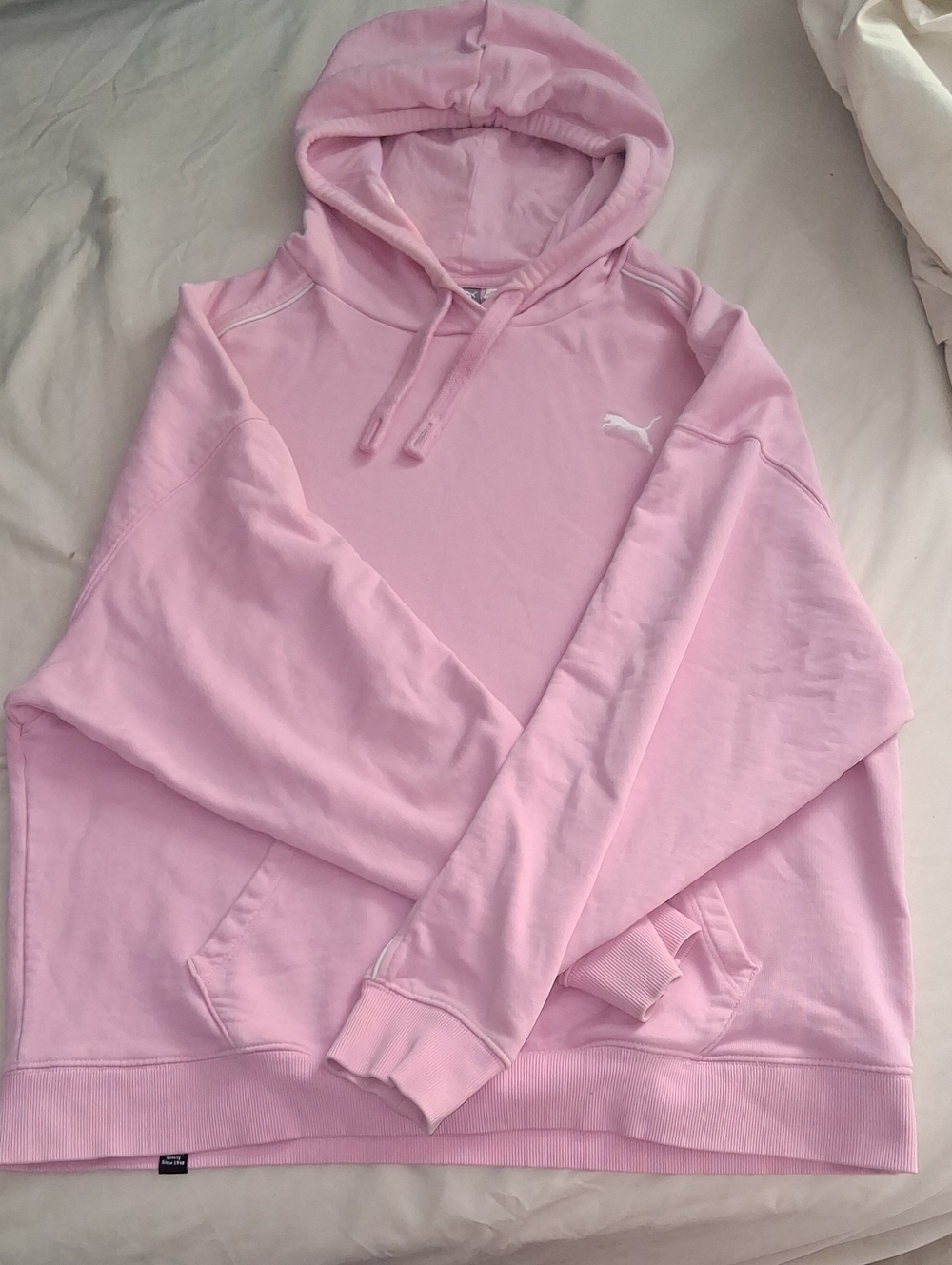 Puma Pink Pullover Hoodie with Subtle Logo